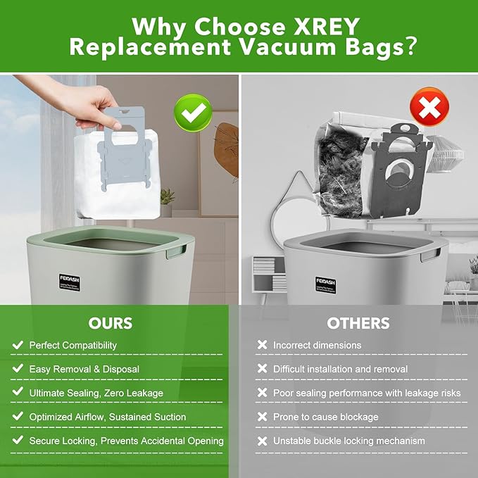 20 Pack Vacuum Bags for iRobot Roomba i7 i7+ i8 i8+ i3 i3+ i4 i4+ i6 i6+ j7 j7+ s9 s9+, s9plus, I & S & J Series Clean Base Automatic Dirt Disposal Bags