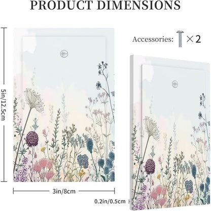 Colorful Wildflower Watercolor Dandelion Floral Light Switch Cover Plate 1 Gang No Device Blank Electrical Wall Plates Faceplate Decorative Switch Plate For Cabin Home Decor