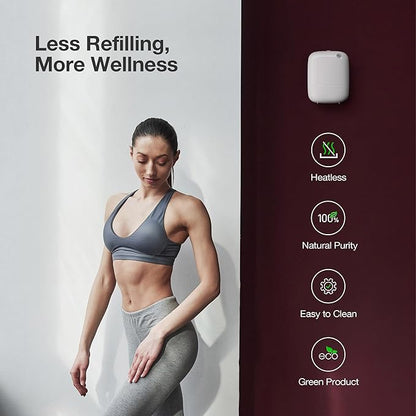 Smart Waterless Essential Oil Diffuser (400 mL Capacity) Starter Kit with 200mL Hotel Scent Fragrance Oils, Up to 2000 sq ft App Control Scent Air Machine with 12V1A Power Adapter, ANW Kit White