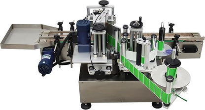 Automatic Round Bottle Labeling Machine Label Sticking Pasting Machine with Conveyor Bottle Diameter 0.78-4.72inch 360°Labeling