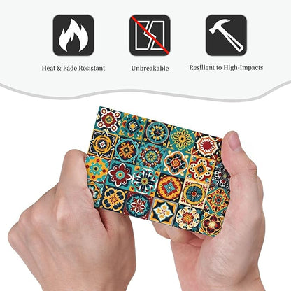 Light Switch Cover Plate Mexican Talavera Colorful Mosaic Tiles 1 Gang No Device Blank Electrical Wall Plates Faceplate Decorative Switch Plate For Bathroom Kitchen Decor