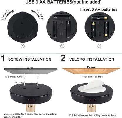 LED Spotlight, Battery Powered Picture Lights, Uplighting Indoor, Puck Lights with Remote, Stick Spot Light for Wall Art Display Dartboard Painting Artwork Accent Closet-4Pack