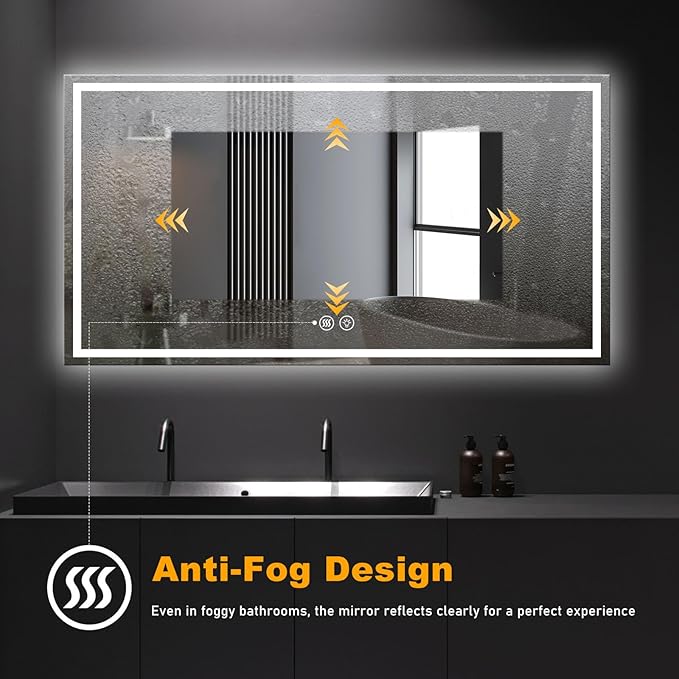 20"x28" LED Bathroom Mirror with Lights, Smart Lighted Bathroom Mirror for Wall, Anti-Fog Lighted Vanity Mirror with Memory, Shatterproof