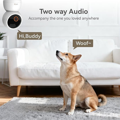Indoor Camera Wireless, 3K Indoor Camera No Subscription,360° Motion Detection Room Cameras for Google TV, 5G Wireless Cameras with 2-Way Audio, Security Cameras for Baby and Pet