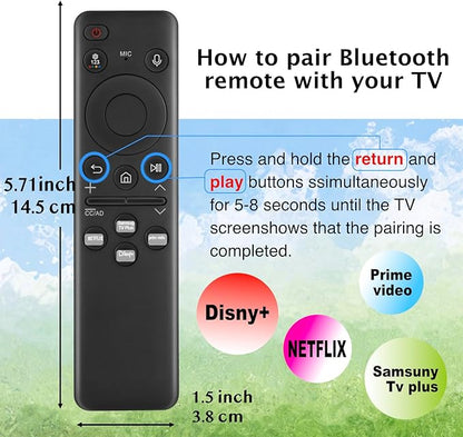 Replacement for Samsung BN59-01432A Solar Remote Control Compatible with Neo QLED 8K HDR Smart TVs
