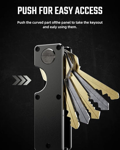 Key Organizer Compact Key Holder Metal Key Chain Minimalist key case key holder for keychain Secures 1-5 Keys