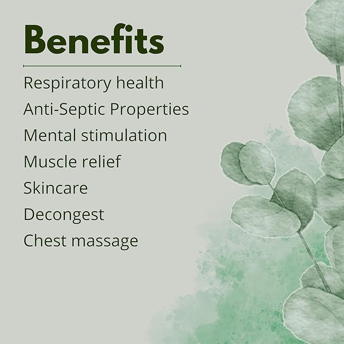 Eucalyptus Globulus Essential Oil by One Arome – Pure, Undiluted & Steam-Distilled Herbal Aroma for Diffusers for Home, Massage (Dilute), Cleaning & Linen Refresh (Pack of 4/1.0 Fl Oz)