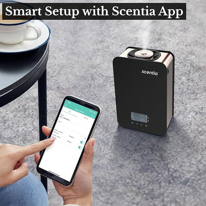 Smart Bluetooth HVAC System with App Control Scent Diffuser | Waterless Diffuser for Home, Office, Large Room, Studio, Yoga,| Coverage Upto 2000 Sq.ft | Scentia CASA SC 2000 Black