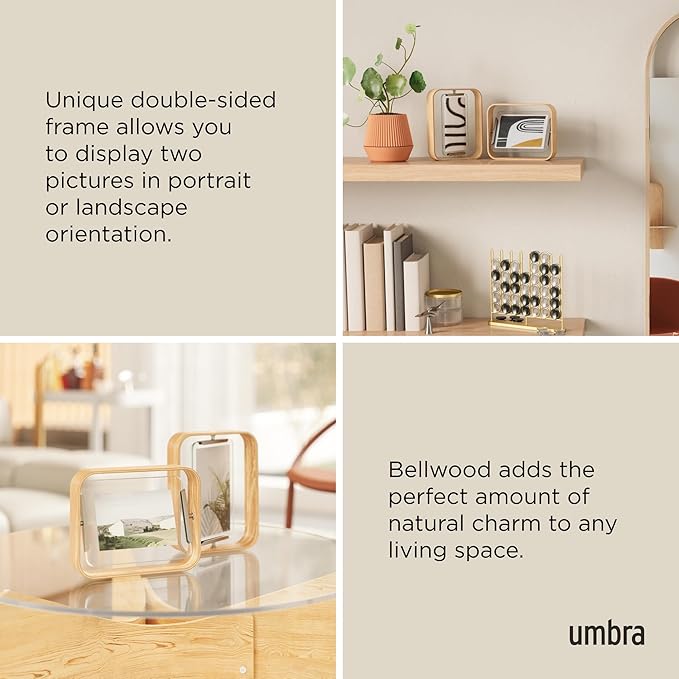 Umbra Bellwood Desk Frame 5" x 7", Natural