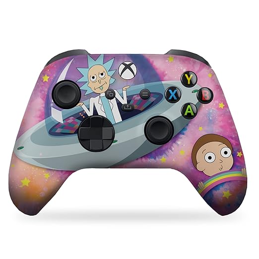 DreamController Schwifty Rickky & Mortty Custom X-box Controller Wireless compatible with X-box One/Series X/S Proudly Customized in USA with Permanent HYDRO-DIP Printing (NOT JUST A SKIN)
