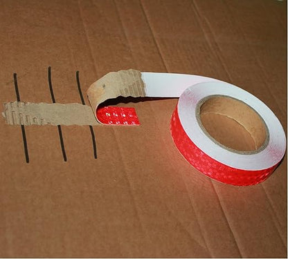 Reflective Tape Red 1 inch, Outdoor Waterproof High Visibility Warning Industrial Marking Tape, Safety Stickers (68 feet)
