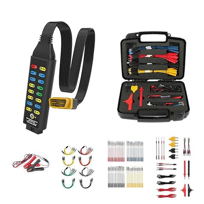 68 PCS Automotive Circuit Test Lead Kit,Multimeter Test Leads Set,Electrical Breakout Leads Automotive Kit, OBD2 Breakout Box OBDII Protocol Detector for Professional Automotive Diagnostics