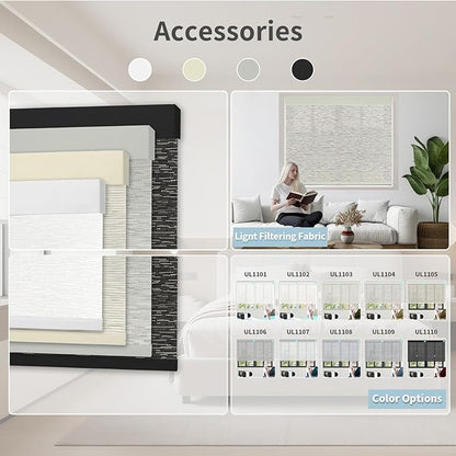 Motorized Blinds with Remote Custom Size Blackout Smart Roller Shades Compatible with Alexa Google, Electric Blinds for Windows