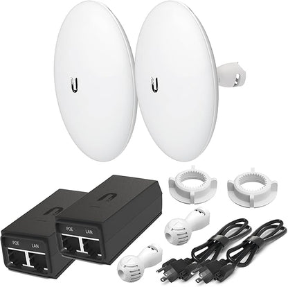 Tavora Wireless Bridge NBE-M5-16 Pre-Configured Bundle of 2, Point to Point Wi-Fi Bridge Outdoor, Plug and Play 150+ Mbps, 5 GHz, 15+ km Link Range