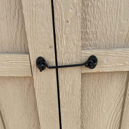 4 Pack Barn Door Latch Door Lock Hardware, Sliding Door Lock Eye Hook Latch with Screws, Rust-Resistant Metal Gate Latch, Privacy Hooks Latch for Inside Door, Wooden Fence
