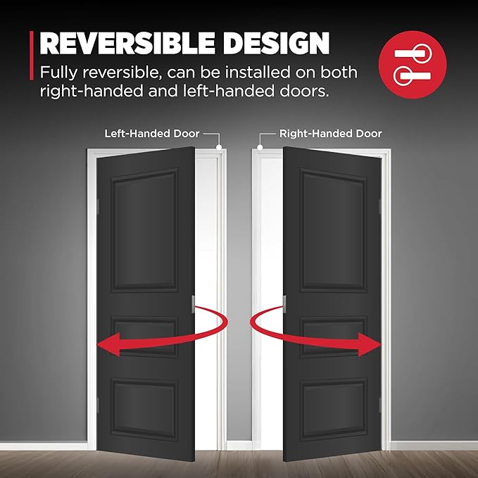 Kwikset Halifax Interior Round Privacy Door Handle with Lock, Door Lever for Bathroom and Bedroom, Gunmetal Reversible Keyless Turn Lock