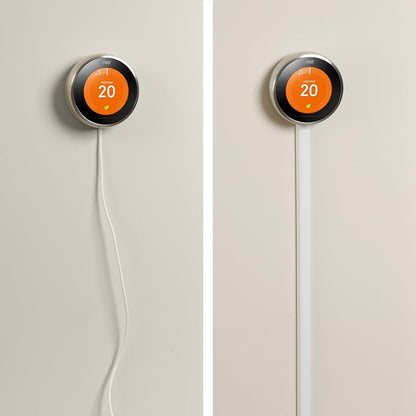 D-Line Small Cord Cover Kit, 30ft Self-Adhesive Wire Hider, Half Round Cord Covers, Paintable Cable Management - 6X 5ft Channels and 13 Accessories