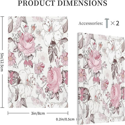 Light Switch Cover Plate Modern Watercolor Flower Pink White Wildflower 1 Gang No Device Blank Electrical Wall Plates Faceplate Decorative Switch Plate for Bedroom Home Decor