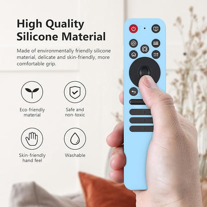 LEFXMOPHY Cover for LG MR25GA Remote Compatible with 2025 LG OLED Smart TV C5 B5 G5 M5 Series Remote, Silicone Case Glow in Dark - Blue