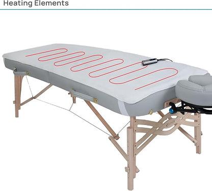 EARTHLITE Massage Table Warmer & Fleece Pad (2in1), ETL Certified, 3 Heat Settings, 13ft Cord/Heating Pad / 1 Year Replacement Guarantee
