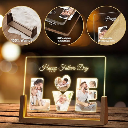 Photo Decorative Plaque Personalized Gifts, Custom Gifts for Him Her, Customized Picture Frame for Boyfriend Girlfriend Couples Wife Women on Anniversary Birthday