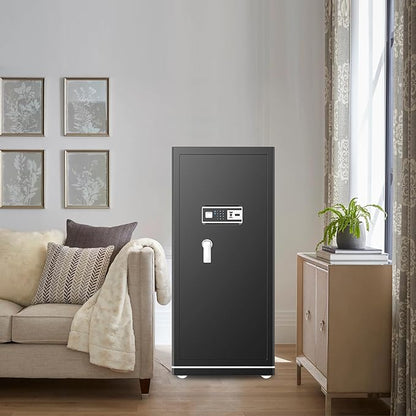 MLJ Extra Large Safe Wifi Smart Safe 17.5 Cu.ft Big Home Safety Box,Heavy Duty Digital Security safe with Built-In Drawer and Removable Shelves,for Home,Hotel,Office,Garage