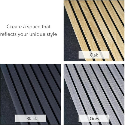 Wood Panels for Wall - Oak Acoustic Wall Panels - 4PK Wall Wood Panels - 94.49” x 12 - Soundproof Wall Panels for Decor - Acoustic Slat Wood Wall Panels for Interior Decoration of Walls (Oak) (Oak)