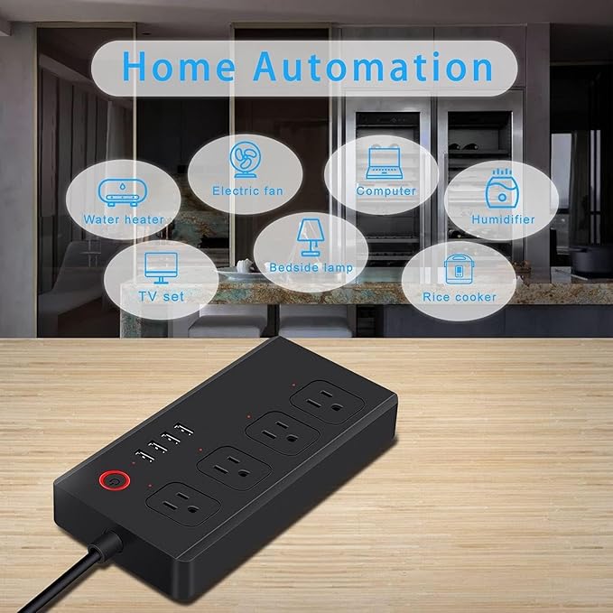 Xenon ZigBee Power Strips Surge Protector, USB C Power Strip, Smart Life APP/Timer, 4 Individually Controlled Outlets, Compatible with Alexa Google Home Phillilps HUE, Need ZigBee Gateway Hub-Black