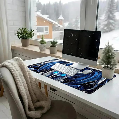 Heated Mouse Pad with 3 Temperature Settings(104°F–122°F),Large 31.5x13 Inch PU Leather Heated Desk Mat,Waterproof Warming Pad for Office,Gaming & Cold Hands Relief,Dragon and Wolf