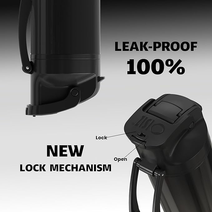 OISIZ Insulated Water Bottle 24 oz with 2 in 1 Spout and Straw Lid,One Click Safety Lock,100% Leakproof,Keep Cold 24H,Vacuum Stainless Steel Water Bottle for School,Travel and Sports,Dishwasher Safe