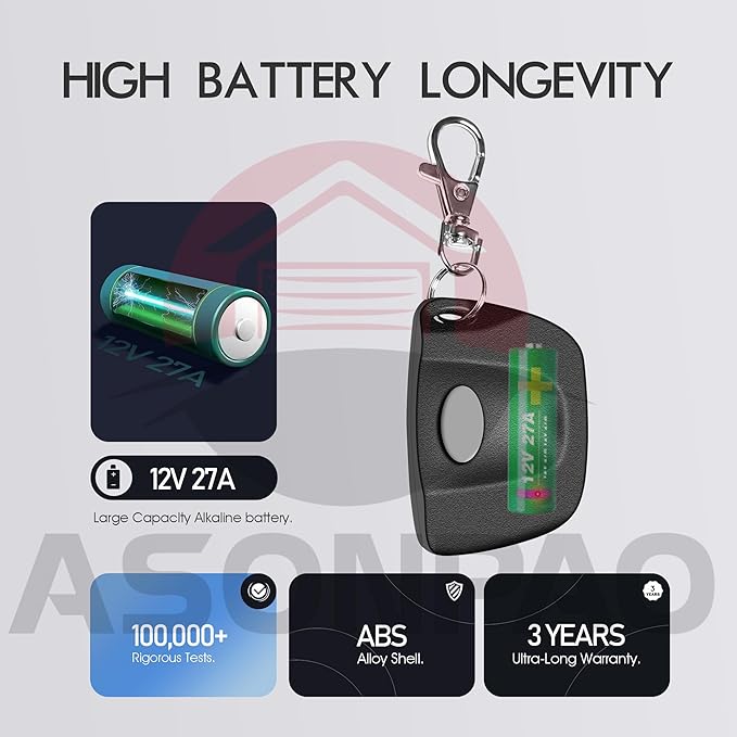 ASONPAO 2X Multi-Code 3089 MultiCode 308911 Linear MCS308911 Gate Opener Garage Door Opener Remote (3-Year-Warranty)