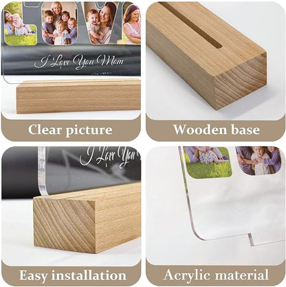 Custom Picture Frames - Customizable Decorative Sign with Photo & Song Option - Ideal Gift for Couples, Mothers Day, Boyfriend & Girlfriend (Anniversary)