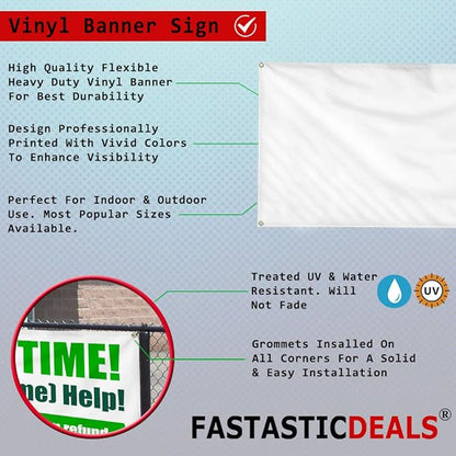 Custom Vinyl Banner Multiple Sizes Now Hiring! Taking Applications for Positions Now Hiring Outdoor Weatherproof Industrial Yard Signs 8 Grommets Personalized Text Here 48x96Inches