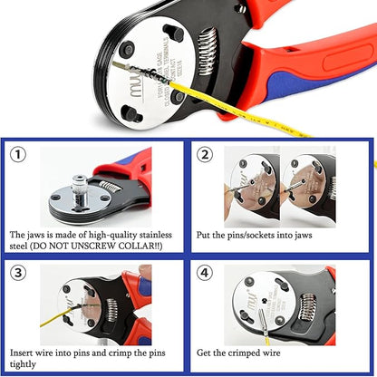 MUYI 371PCS DT Connector Kits, 2/3/4/6/8/12 Pin Connectors for 20 18 16 14AWG Cable Harness, Included Size 16 Solid Barrel Contacts, Wire Crimper, Wire Strippers and Pin Socket Removal Tool