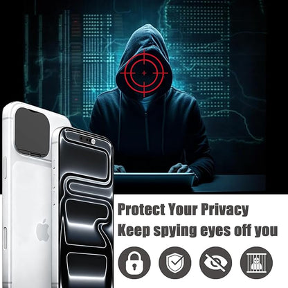 Front Camera Cover Compatible for iPhone 17 Pro /17 Pro Max with Rear Lens Cover,Protect Privacy and Security But Not Affect Facial Recognition(2Pack)-2025 Updated Version-Silver