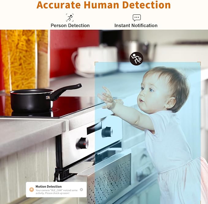 [5G & 2.4G] 2K Indoor Security Camera for Bedroom, Pet/Dog/Baby Camera with Phone App, AI Human Detection, Night Vision, 2-Way Audio, Alexa & Google Home Compatible, with a Month Cloud Storage