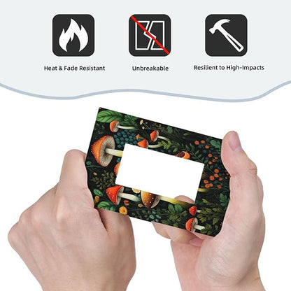 Decorative Outlet Covers Boho Red Mushroom Green Leaf Plants Floral 1 Gang Single Decora GFCI Device Light Switch Covers Plate 1 Rocker Wall Plate Jumbo Switch Cover Plate