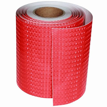 Red Reflective Tape Outdoor Waterproof 8 inch Wide, High Visibility Warning Industrial Marking Tape, Safety Stickers (68 feet)