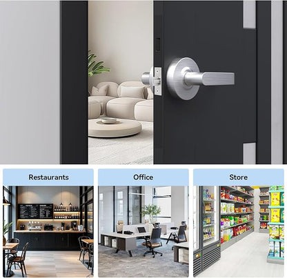 BSEED BSED Passage Commercial Door Lever Lock, Heavy Duty Grade 2 Lever Handle, ADA Compliant, UL 3 Hour Fire Rated, Non-Handed, Satin Chrome Finish, 2-3/4" Backset for Hallway & Office Doors