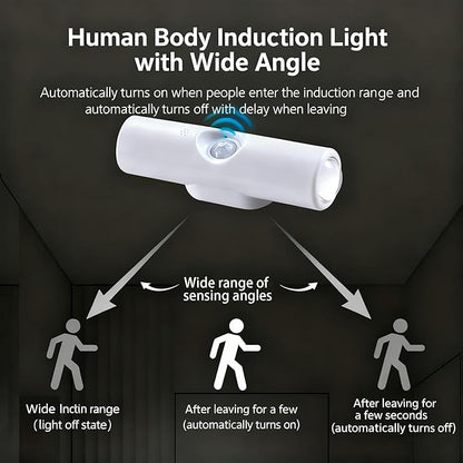 Rechargeable Smart LED Motion Sensor Ambient Light, Punch-Free Color Changing Motion Sensor Light for Stairs, Wardrobe, Cabinet (6Pcs,White, 7-Color Changing)