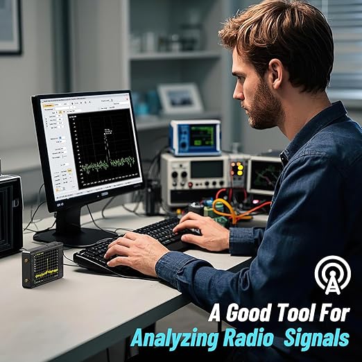 SeeSii TinySA Ultra+ ZS407 7.3GHz Spectrum Analyzer: 2025 Upgraded 4 Inch HW V0.5.4 100kHz-7.3GHz Handheld Tiny Frequency Analyzer - 2-in-1 RF Signal Generator 100kHz to 900MHz MF/HF/VHF UHF
