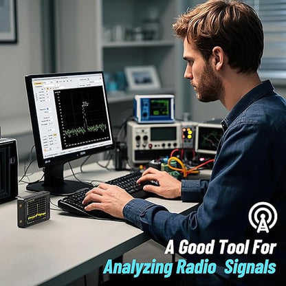 SeeSii TinySA Ultra+ ZS407 7.3GHz Spectrum Analyzer: 2025 Upgraded 4 Inch HW V0.5.4 100kHz-7.3GHz Handheld Tiny Frequency Analyzer - 2-in-1 RF Signal Generator 100kHz to 900MHz MF/HF/VHF UHF