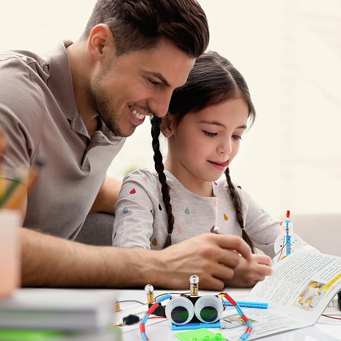 Science Circuit Kit Electricity for Kids Age 8-12, STEM Electrical Circuits Light Bulb Experiment, Electric Energy Technology Project Kits, STEAM Toys Science Gifts for 8 9 10 Year Old Boys Girls