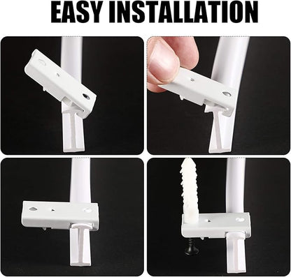 Jetec Curtain Tracks Ceiling Flexible Curtain Track Bendable Rail Curved Wall Mounted for Living Room Bedroom Divider Rod RV(5 Meter/ 16.4 Feet,White)