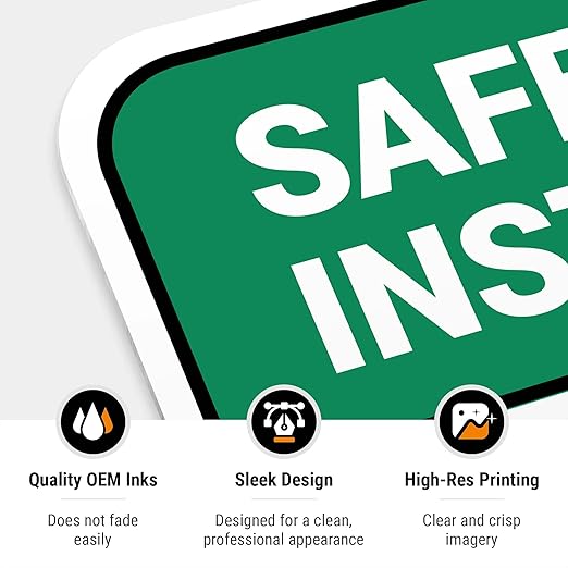 Safety Instructions Body Harness Required for Entry Sign, 18x24 Inches, Rust Free .063 Aluminum, Fade Resistant, Made in USA by Sigo Signs