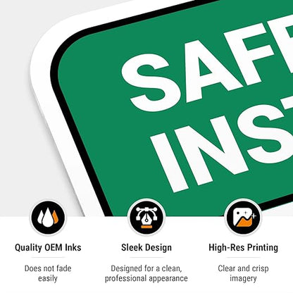 Safety Instructions Body Harness Required for Entry Sign, 18x24 Inches, Rust Free .063 Aluminum, Fade Resistant, Made in USA by Sigo Signs