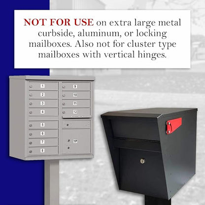 Mail Chime Mailbox Alarm for Delivered Mail Notification System, Smart Mailbox Sensor Alert Wireless Transmitter & Receiver, Up to 350 Feet, Easy to Install, Battery-Operated, 1 Set