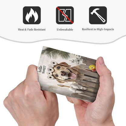 Funny Dog Rustic Farmhouse Wooden Fence Labrador Light Switch Cover Plate 1 Gang No Device Blank Electrical Wall Plates Faceplate Decorative Switch Plate For Kids Room Bathroom Decor