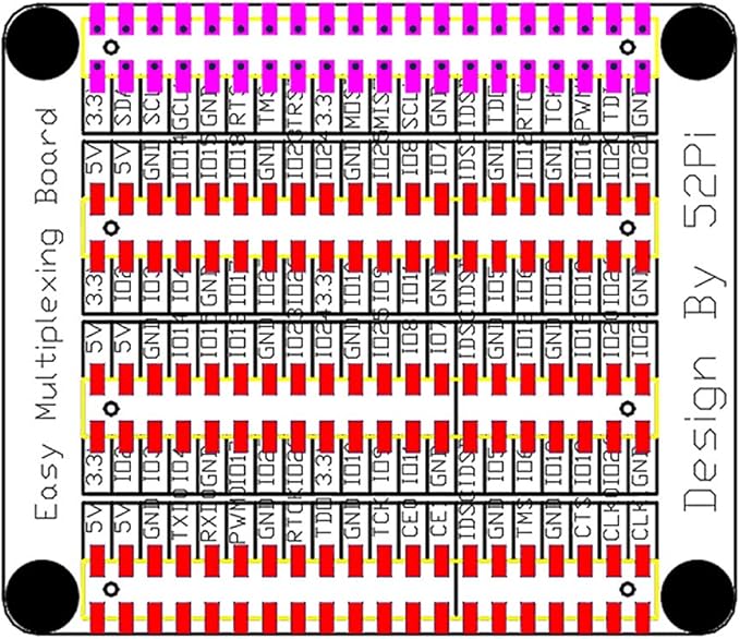 GeeekPi GPIO Extension Board for Raspberry Pi, Expansion Board GPIO 1 to 4 for Raspberry Pi 5/4B/3B+/3B with Screws