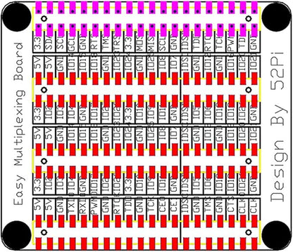 GeeekPi GPIO Extension Board for Raspberry Pi, Expansion Board GPIO 1 to 4 for Raspberry Pi 5/4B/3B+/3B with Screws